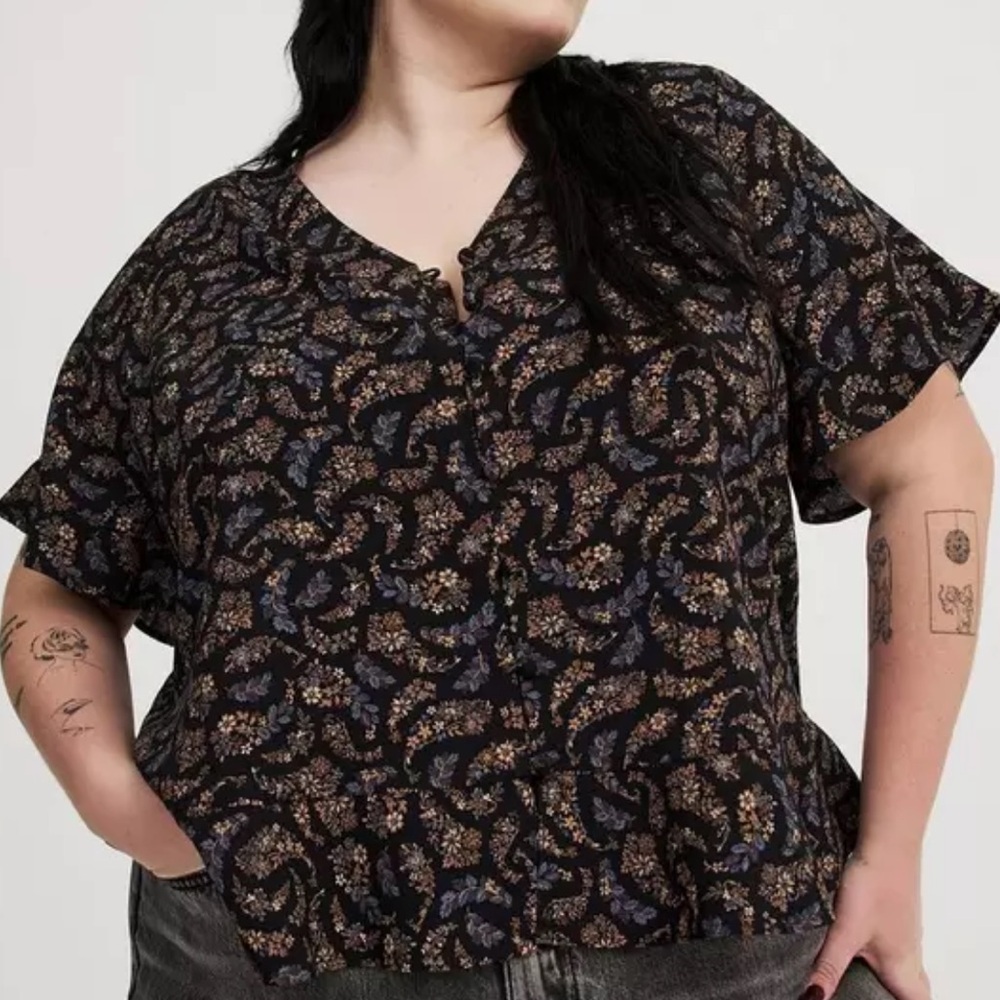 Torrid Button Up Flowy Top